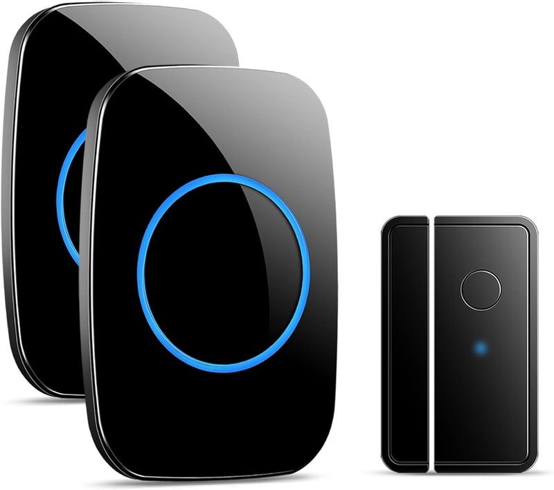 Full House Door Chime When Door Opens, FullHouse Door Sensor Wireless Entry Alarm with 1000ft Range, 60 Chimes and 5 Volume Levels for Business/Store/Home/Office - Image 1